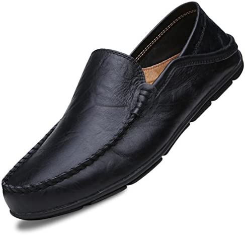 Photo 1 of Go Tour Men's Premium Genuine Leather Casual Slip on Loafers Breathable Driving Shoes Fashion Slipper 10.5
