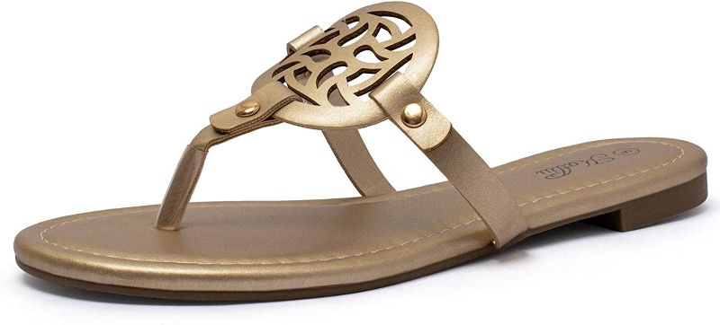 Photo 1 of katliu Women's Flat Sandals Flip Flop Sandals Comfortable Dressy Thong Sandals 10
