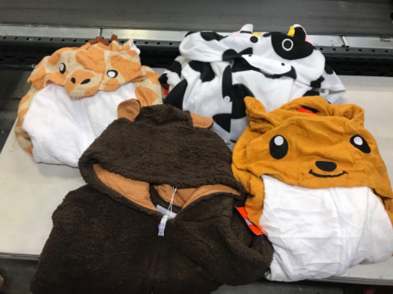 Photo 1 of 4 Pack Adult Onesies Various Animals XL, XL, XL, M 