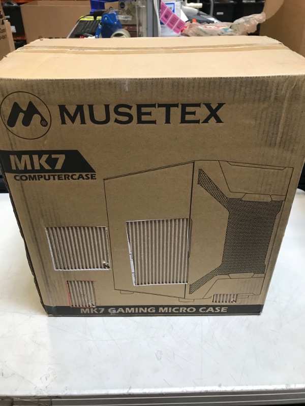 Photo 4 of MUSETEX Mesh MATX (Micro-ATX) Case 5 PCS ARGB Fans Pre-Installed 2 × USB 3.0 Ports, Opening Tempered Glass Panel Airflow Micro-ATX / Mini-ITX Tower Gaming PC Case (MK7)
