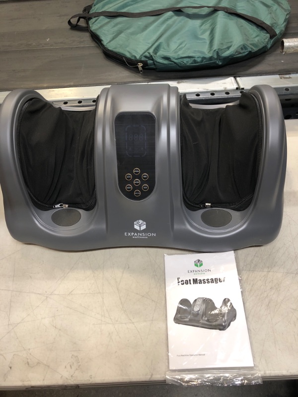 Photo 2 of Shiatsu Foot Massager Machine with Heat & Vibration, Foot and Calf Massager for Plantar Fasciitis and Neuropathy Pain, Deep Kneading, Increases Blood Flow Circulation W/Remote Control (Gray)
