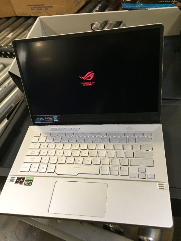 Photo 3 of Asus 2022 Newest ASUS - ROG Zephyrus 14'' FHD 144Hz Gaming Laptop - AMD Ryzen 7 5800HS - NVIDIA GeForce RTX 3060 - Moonlight White w/Mouse Pad (24GB RAM|1TB PCIe SSD) R7-5800HS-RTX 3060-24GB|1TB