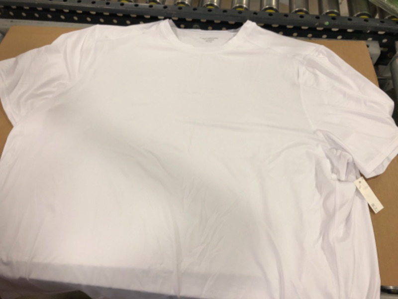 Photo 2 of 3XL -----Amazon Essentials Men's Tech Stretch Short-Sleeve T-Shirt, Bright White