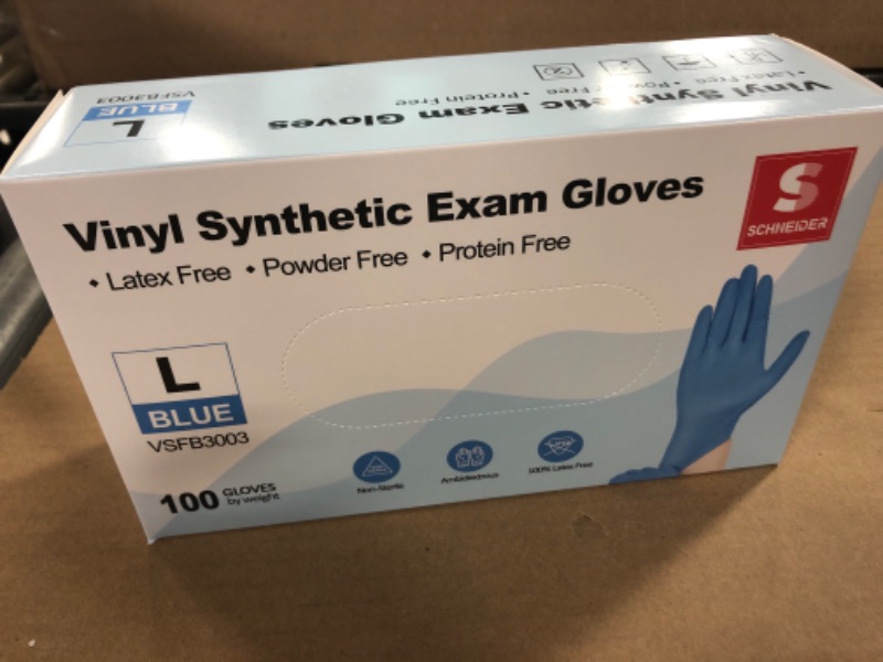 Photo 1 of 100pcs Disposable Exam Gloves Size L 