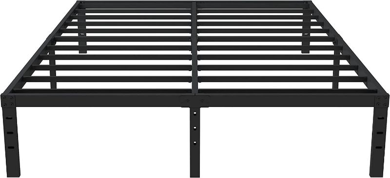 Photo 1 of 16 Inch King Bed Frame Heavy Duty Metal Platform King Size Bed Frames with 14 Inch Storage, Easy Assembly 3,500 lbs Non-Slip Steel Slats Support Mattress Foundation, Black