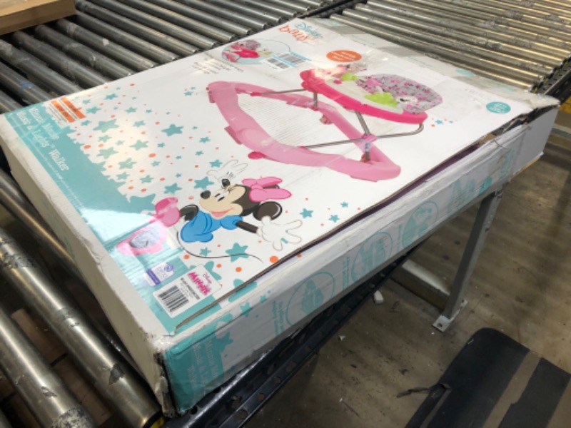Photo 2 of Disney Baby Minnie Mouse Music and Lights Baby Walker with Activity Tray (Garden Delight)
