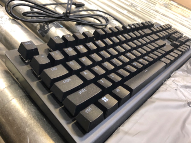 Photo 6 of Razer BlackWidow V3 Mechanical Gaming Keyboard: Green Mechanical Switches - Tactile & Clicky - Chroma RGB Lighting - Compact Form Factor - Programmable Macro Functionality, Classic Black ------- OUT OF THE BOX NEW