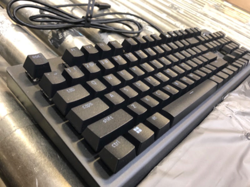 Photo 1 of Razer BlackWidow V3 Mechanical Gaming Keyboard: Green Mechanical Switches - Tactile & Clicky - Chroma RGB Lighting - Compact Form Factor - Programmable Macro Functionality, Classic Black ------- OUT OF THE BOX NEW