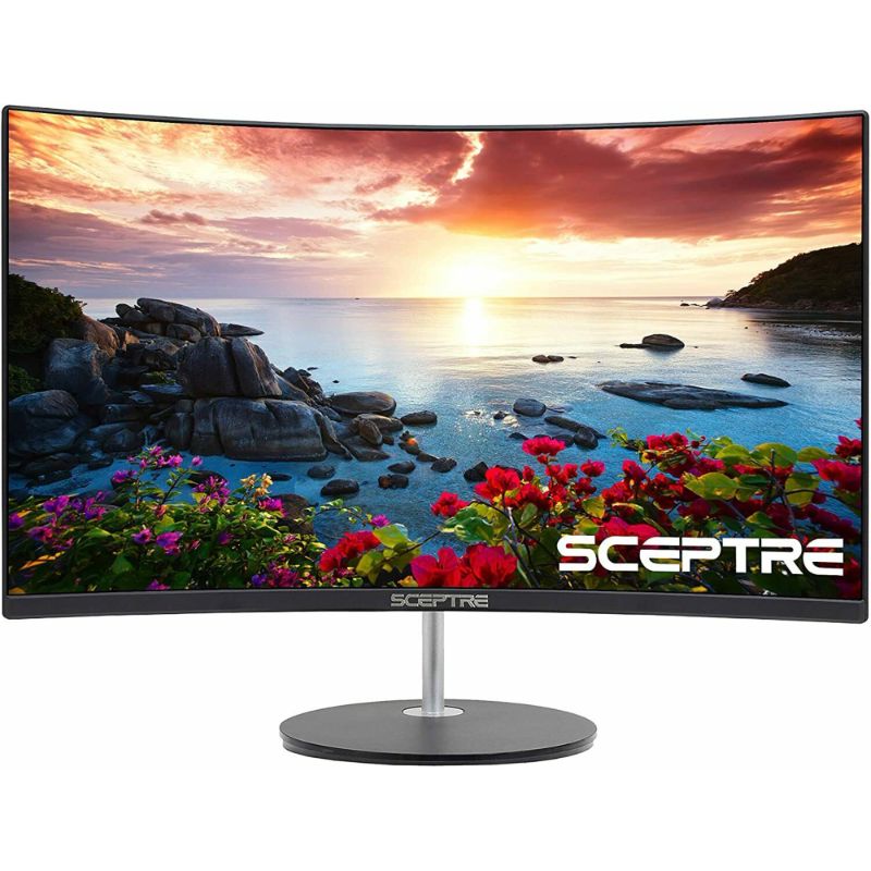 Photo 1 of Sceptre Curved 27" LED Monitor HDMI VGA up to 75Hz Build-in Speakers, Edgeless Machine Black 2021 (C278W-1920RN) ------- FACTORY SEALED
