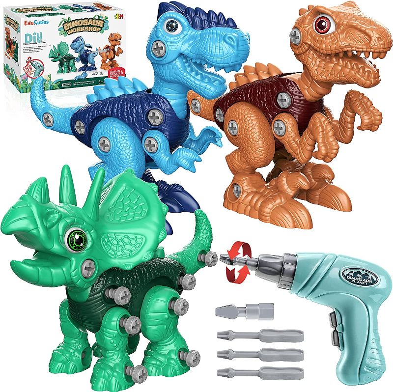 Photo 1 of Dinosaur Toys for Kids 3-5, Take Apart Dino Games for Boys Girls Age 5-7, Construction Building Educational STEM Set.
