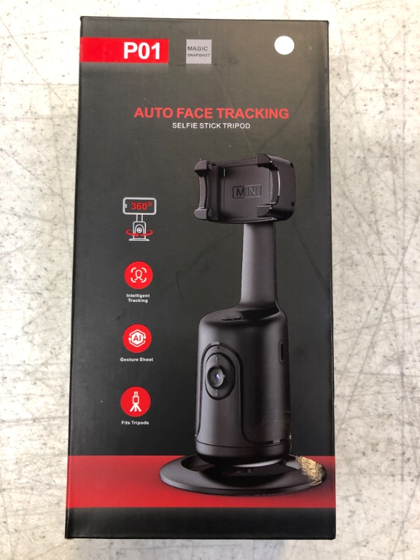 Photo 1 of Auto Face Tracking Tripod, No App Required, 360° Rotation Face Body Phone Camera Mount Smart Shooting Phone Tracking Holder for Live Vlog Streaming Video,...
