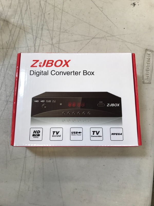 Photo 2 of Digital TV Converter Box, ATSC Cabal Box - ZJBOX for Analog HDTV Live1080P with TV Recording&Playback,HDMI Output,Timer Setting TV Tuner Function Set Top Box Digital Channel Free FACTORY SEALED 