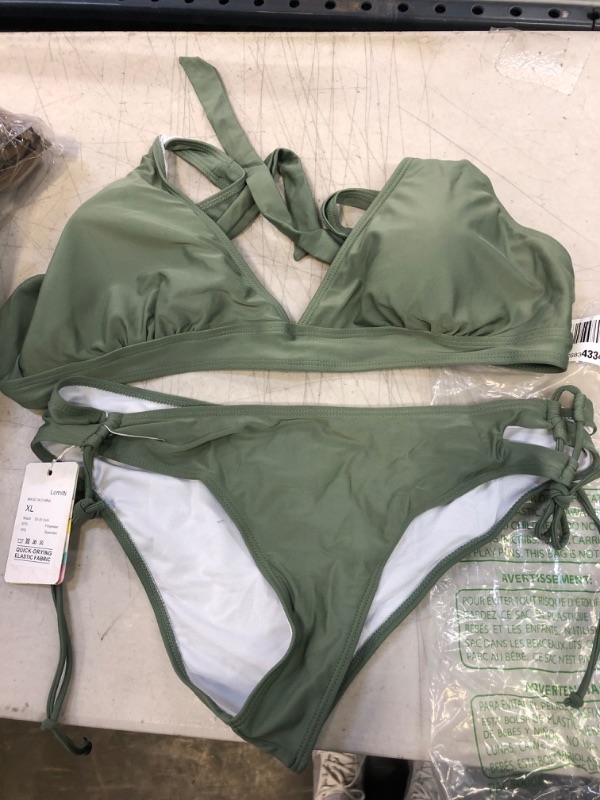 Photo 1 of 2 piece green bathing suit size xl new with tags 