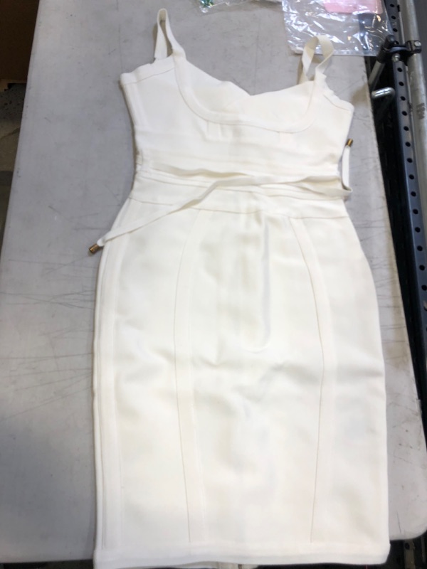 Photo 1 of a beautiful think cream colored dress size medium 