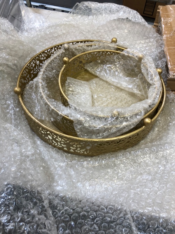 Photo 1 of 3 PACK OF CIRCLE GOLD TRAYS