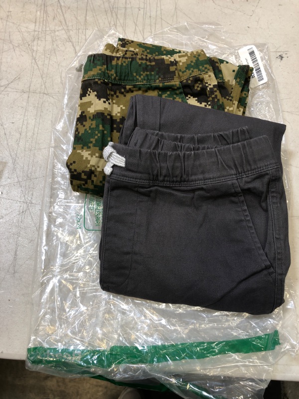 Photo 2 of Amazon Essentials Boys' Pull-On Woven Jogger Pants X-Large Olive/Dark Grey, Camo 12