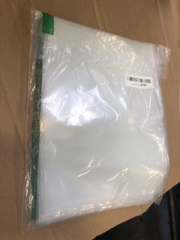 Photo 1 of Poly Envelope, Clear Plastic Envelope Folder with Button Closure, 20PCS Document Envelopes,US Letter / A4 Size - Gtlzlz 20-white