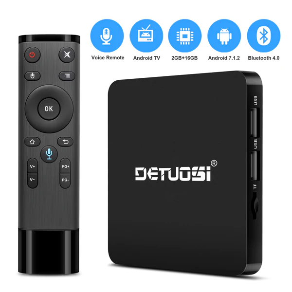 Photo 1 of DBNICE Android TV Box, 2018 Latest A95X Pro Android Box, Android 7.1 TV Box 2GB RAM 16GB ROM with Android TV UI and Amazing Vocie Remote 