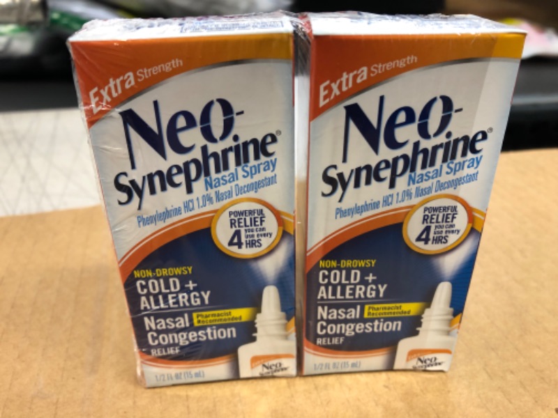 Photo 2 of 2 pack Cold & Sinus Extra Strength Nasal Decongestant Spray---exp date 03/2024