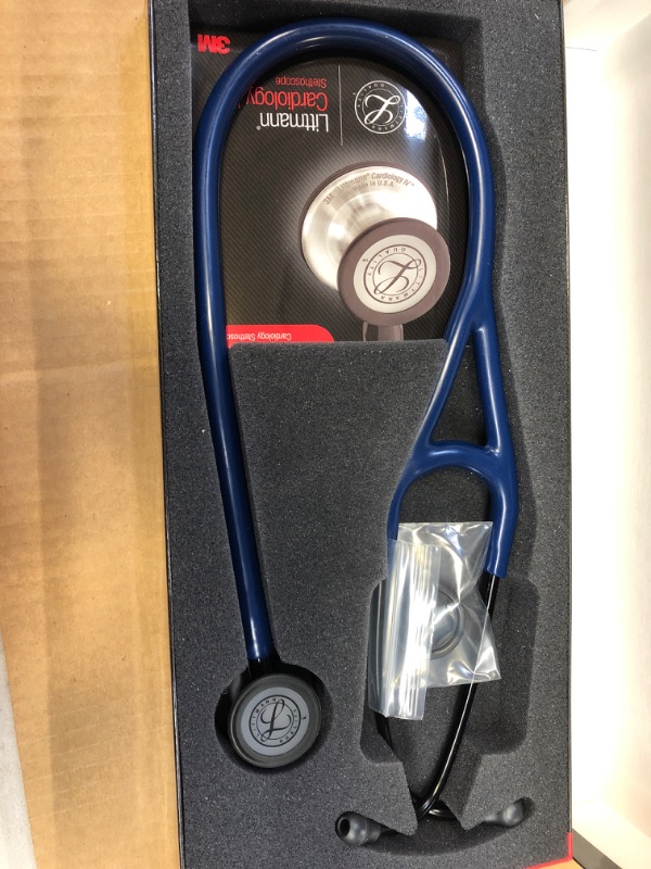 Photo 2 of 3M Health Care 6168 Littmann Cardiology IV Stethoscope, Navy Blue