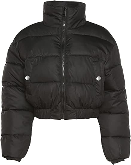 Photo 1 of  Women' s Cropped Quilted Puffer Jacket Outerwear Coats
