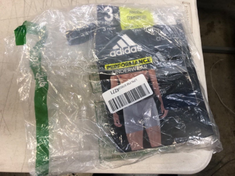 Photo 2 of adidas Men's Performance Boxer Brief Underwear (3-Pack) Medium Black/Grey/Collegiate Navy