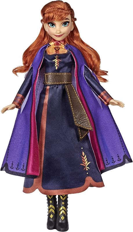 Photo 1 of Disney Frozen Singing Anna Fashion Doll with Music Wearing A Purple Dress Inspired by 2, Toy for Kids 3 Years & Up
