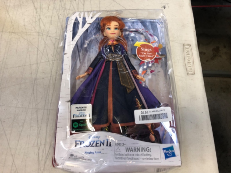 Photo 2 of Disney Frozen Singing Anna Fashion Doll with Music Wearing A Purple Dress Inspired by 2, Toy for Kids 3 Years & Up
