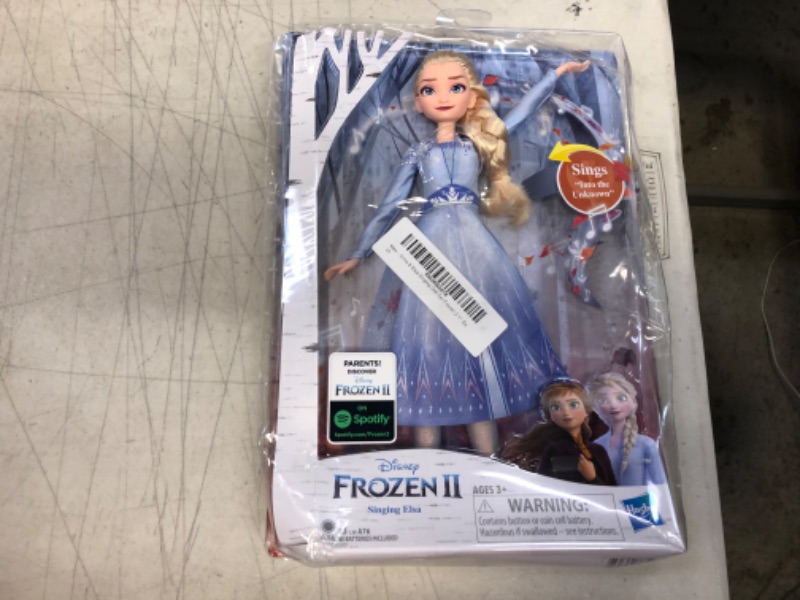 Photo 2 of Disney Frozen Singing Elsa Fashion Doll with Music Wearing Blue Dress Inspired by 2, Toy for Kids 3 Years & Up
