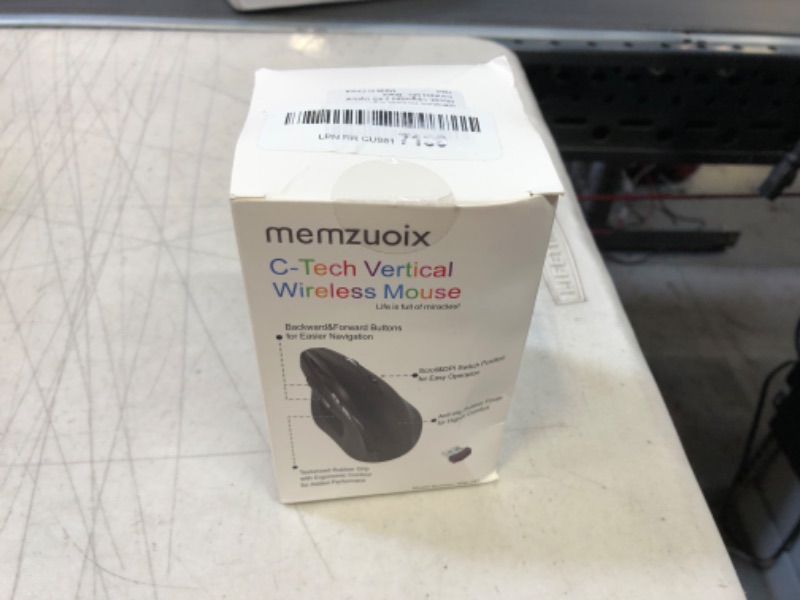 Photo 3 of Memzuoix Wireless Ergonomic Mouse, Upgraded 2.4G Optical Cordless Mice with 800 / 1200 /1600 DPI, Vertical Computer Wireless Mouse for Laptop, Mac, PC, Desktop (for Right Hand, Large), Black