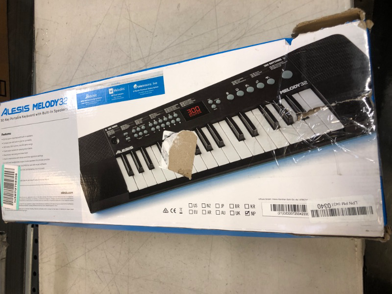 Photo 3 of Alesis Melody 32 – Electric Keyboard Digital Piano with 32 Keys, Speakers, 300 Sounds, 300 Rhythms, 40 Songs, USB-MIDI Connectivity and Piano Lessons
