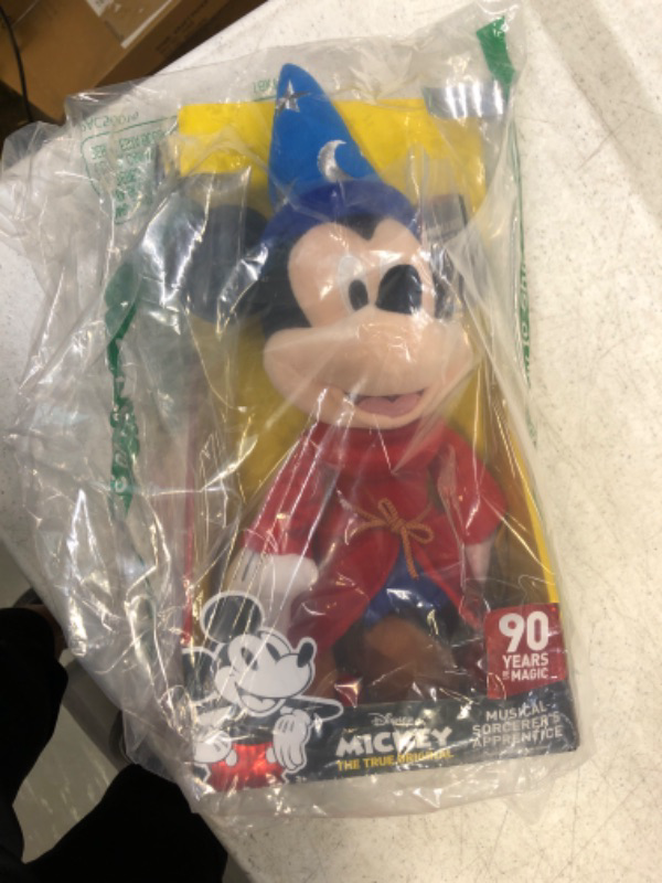 Photo 2 of Mickey Mouse 90th Anniversary The Sorcerer's Apprentice 14" Musical Plush, Amazon Exclusive