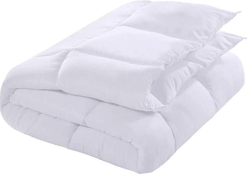 Photo 1 of 88x88 in All Season Comforter White  
