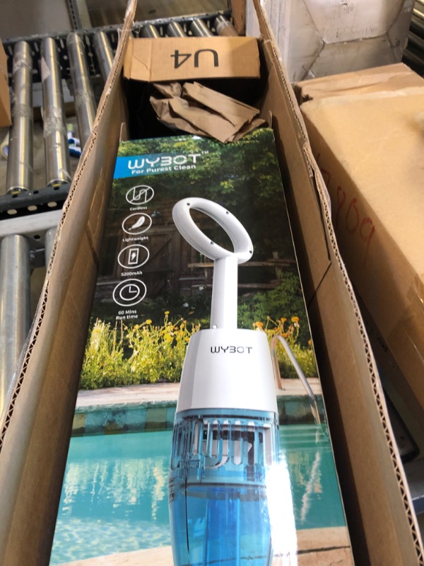 Photo 3 of (2023 Upgraded) WYBOT Cordless Pool Vacuum with Telescopic Pole, Handheld Rechargeable Pool Cleaner for Deep Cleaning with 60 Mins Runtime, Powerful Suction, Ideal for Above Ground Pools/Spas/Hot Tubs White