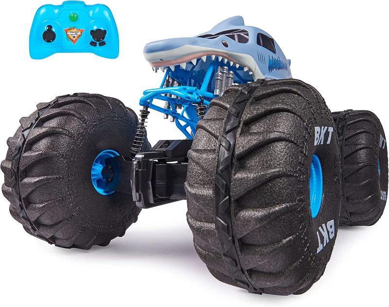 Photo 1 of Monster Jam, Official Mega Megalodon All-Terrain Remote Control Monster Truck, 1:6 Scale, Kids Toys for Boys and Girls Ages 4 and up
