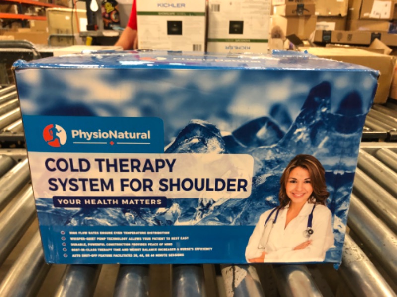 Photo 3 of Cold Therapy Machine — Cryotherapy Freeze Kit System — for Post-Surgery Care, ACL, MCL, Swelling, Sprains, and Other Injuries — Wearable, Adjustable Knee Pad — Cooler Pump with Digital Timer