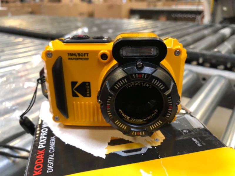 Photo 2 of KODAK PIXPRO WPZ2 Rugged Waterproof Digital Camera 16MP 4X Optical Zoom 2.7" LCD Full HD Video, Yellow
