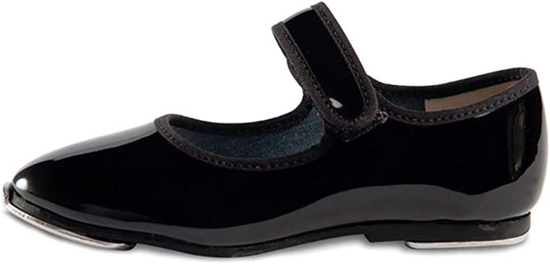 Photo 1 of Danshuz Toddler/Child Black Patent Loop Touch Closure Tap Shoes -- Size Toddler 8.5