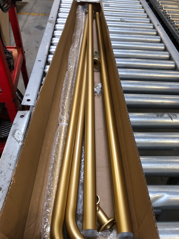 Photo 1 of 2 PACK ROD OF WINDOW TREATMENT, GOLD 