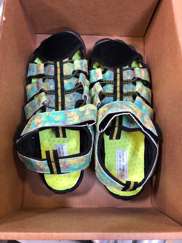 Photo 1 of JIASUQI Athletic Hiking Water Shoes Barefoot Aqua Swim Sports Sandals Walking Shoes for Women Men 9.5 Women/8 Men A Black Yellow