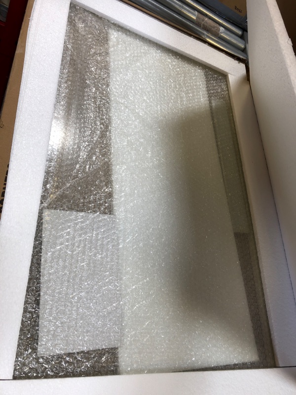 Photo 1 of Audio-Visual Direct Clear Glass Dry-Erase Board Set - 3' x 2' - Includes Hardware & Marker Tray (Non-Magnetic) 3' x 2' Clear (Transparent)