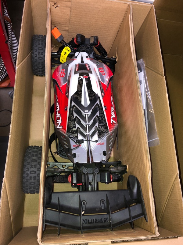 Photo 2 of ARRMA 1/8 Typhon 4X4 V3 3S BLX Brushless Buggy RC Truck RTR (Transmitter and Receiver Included, Batteries and Charger Required), Red, ARA4306V3