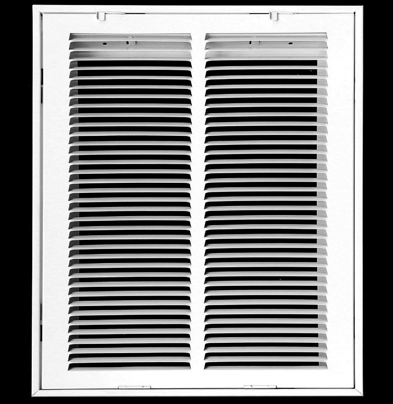 Photo 1 of 12" X 18 Steel Return Air Filter Grille for 1" Filter - Removable Face/Door - HVAC Duct Cover - Flat Stamped Face - White [Outer Dimensions: 14.5 X 19.75] 12 X 18