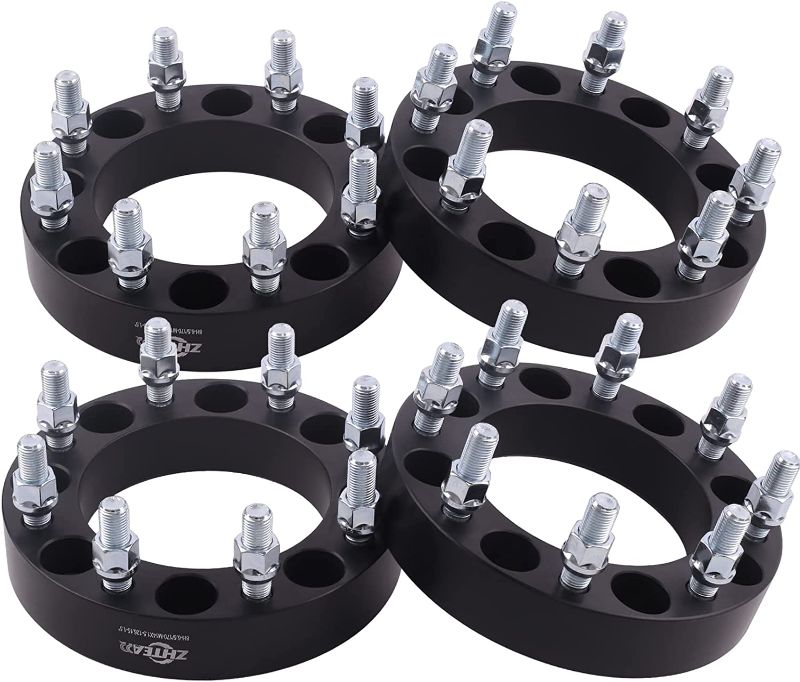 Photo 1 of ZHTEAPR 1.5 inch 8x6.5 to 8x170 Forged Wheel Adapters 14x1.5 Studs Compatible with Chevy GMC 8 Lug for 99-10 Silverado Sierra 2500 3500 | 97-20 Express Savana 2500 3500 | 14-23 R-A-M 2500 3500