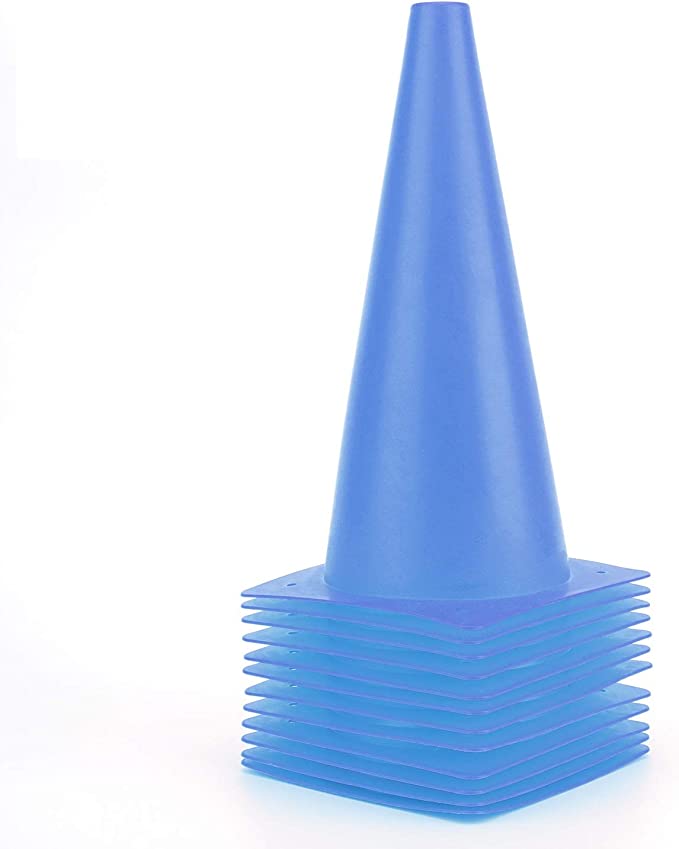 Photo 1 of 10 Pack Traffic Training Cones, Rubber Safety Parking Cones, Agility Field Marker Cones for Soccer Basketball Football Drills Training, Outdoor Sport Activity & Festive Events