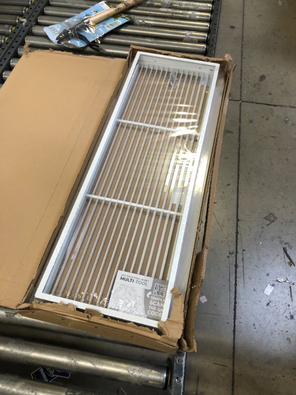 Photo 2 of 36" X 12" Aluminum Return Filter Grille - Easy Airflow - Linear Bar Grilles [Outer Dimensions: 37.75w X 13.75h] 36 X 12