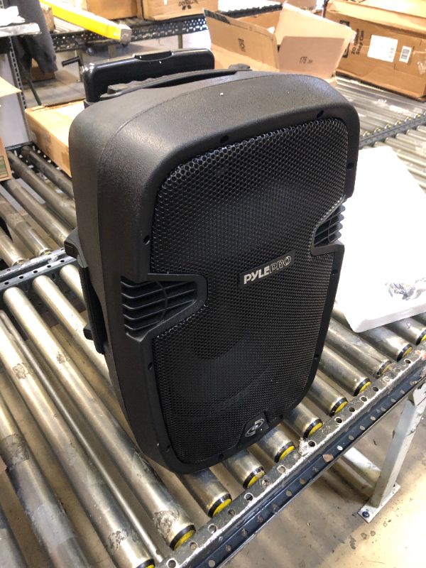 Photo 1 of Pyle PPHP1299WU.5 Karaoke Portable PA Speaker System, Black & Universal Speaker Stand Mount Holder Heavy Duty Tripod w/Adjustable Height from 40” to 71” and 35mm Compatible Insert Speaker System + Holder