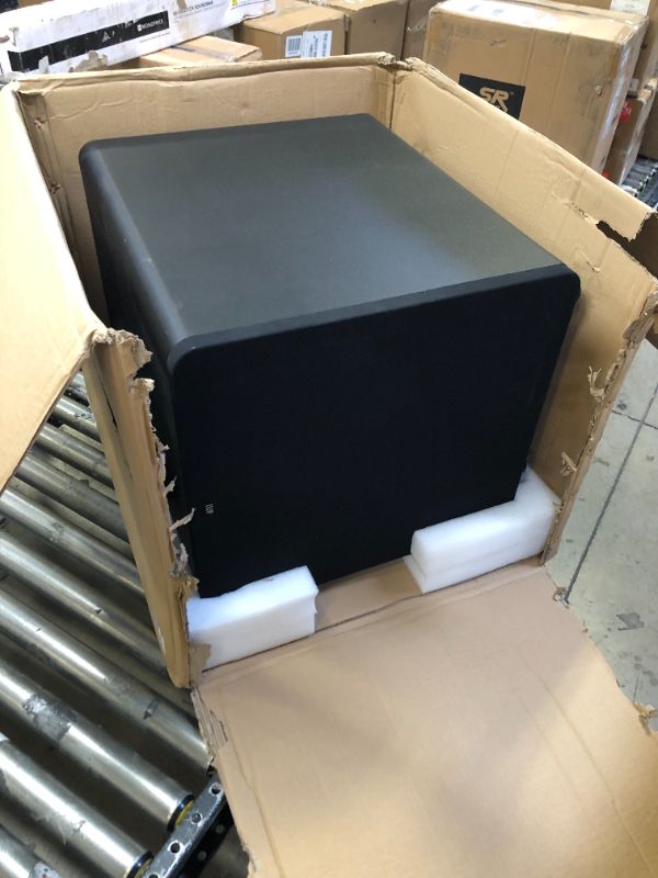 Photo 1 of Monoprice SW-15 600 Watt RMS 800 Watt Peak Powered Subwoofer - 15in, Ported Design, Variable Phase Control, Variable Low Pass Filter, for Home Theater - 33/50