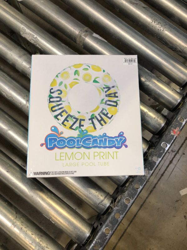 Photo 1 of Poolcandy Large 'Squeeze The Day' Lemon Pool Tube, 42" - 2 Pack