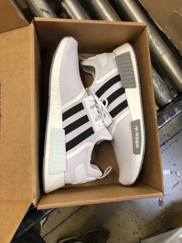 Photo 2 of adidas Originals mens Nmd_r1 Primeknit White/Black/Grey 11.5